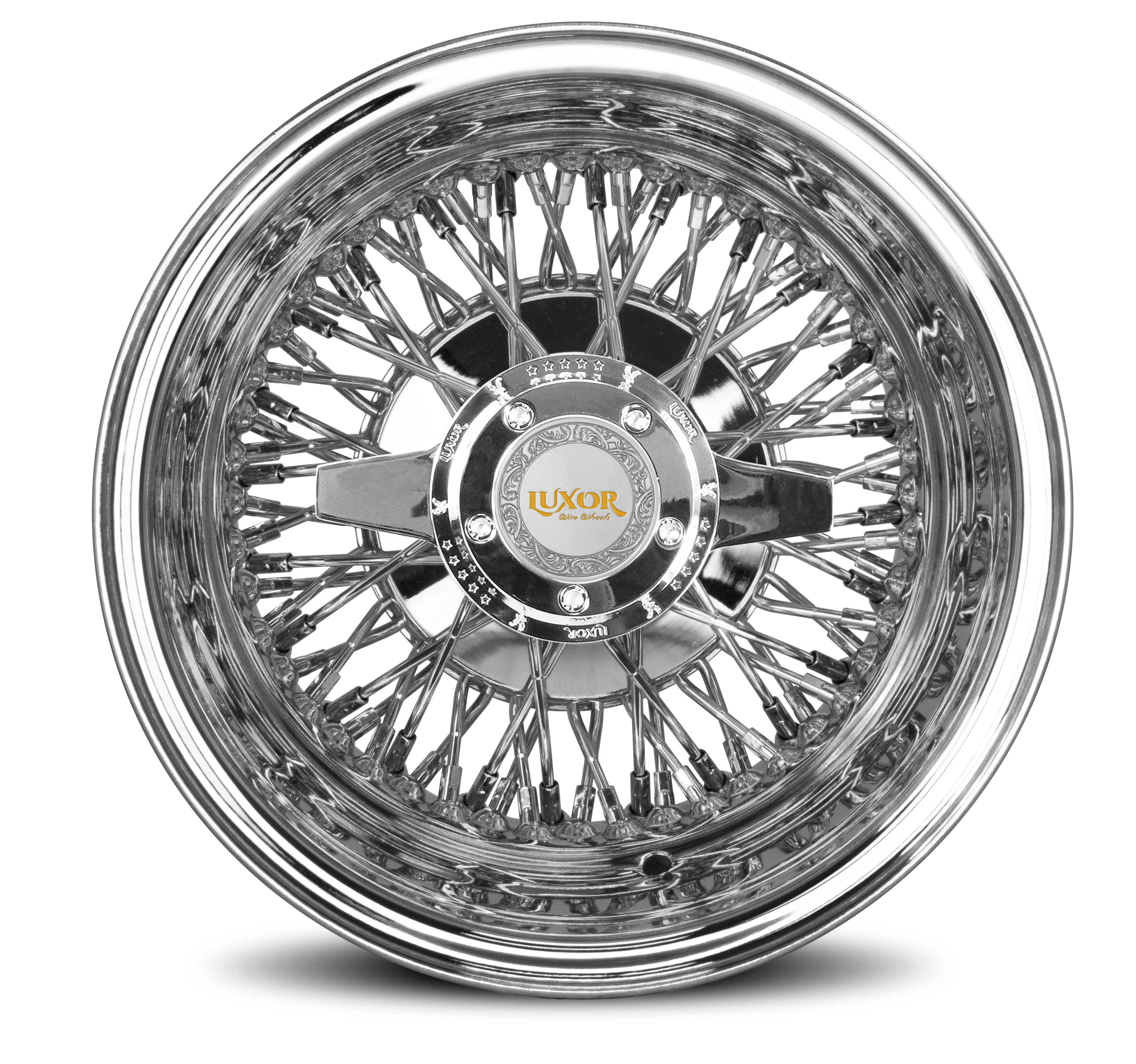 13x7 72 Cross Lace chrome LUXOR WIRE WHEELS