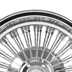 13x7 72 Straight Lace Chrome LUXOR WIRE WHEELS