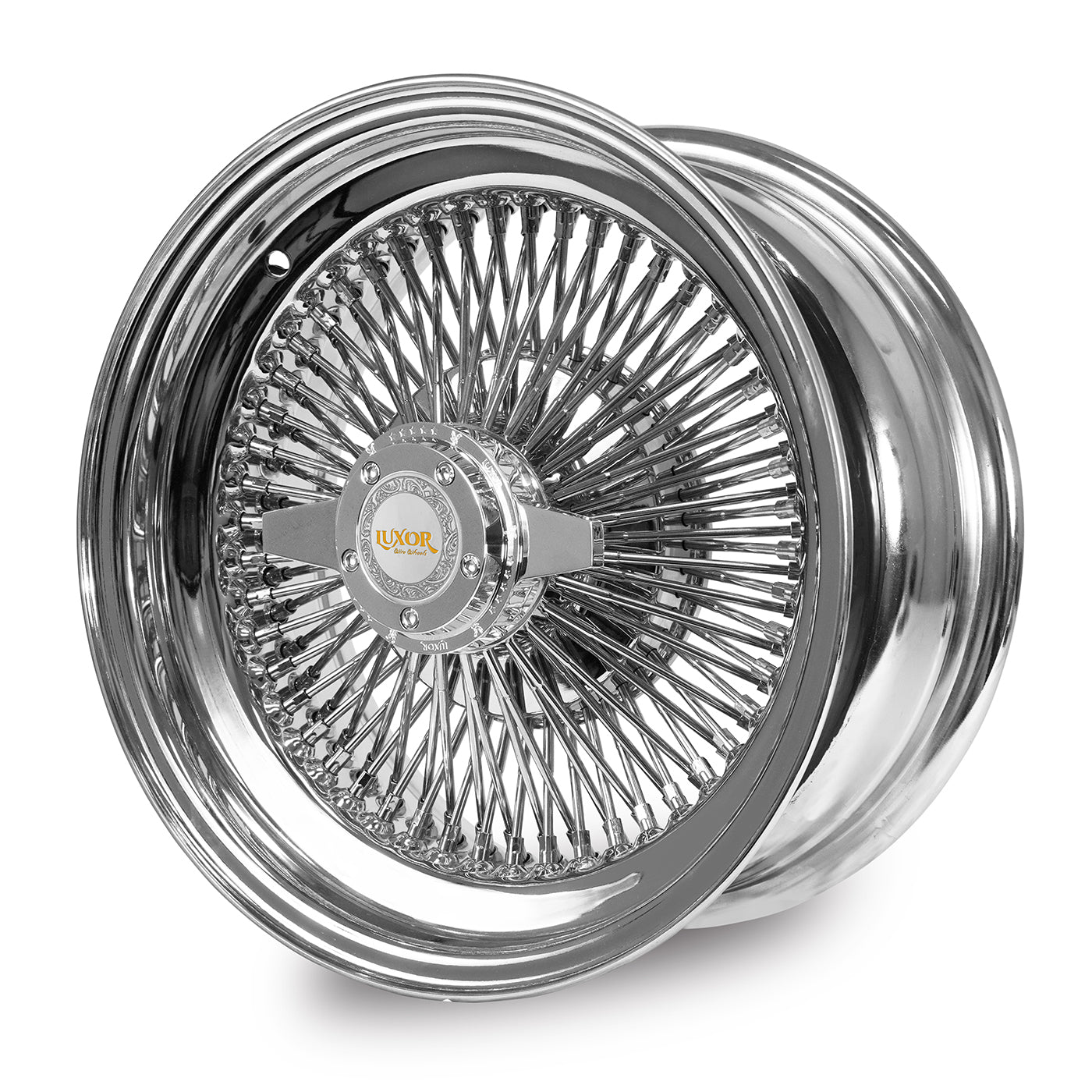 15x7 Rims Cyclone Rims Luxor Wire Wheels 15x7 100 Straight Lace Standard Chrome