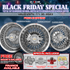 13" 14" CHROME WHEEL SETS WITH ENGRAVED FREE KNOCK OFFS