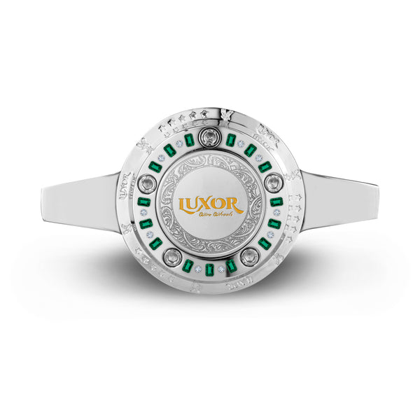 Moneda de 2 barras Emerald Money, imitación cromada