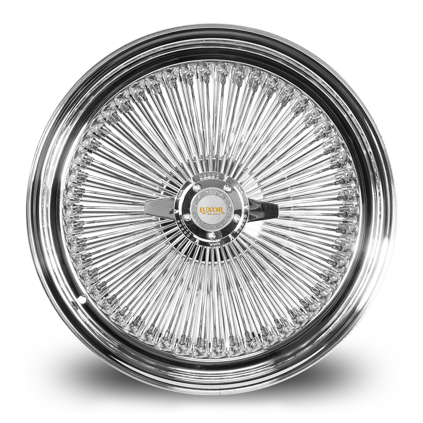 16x7 100 Straight Lace Standard Chrome Wheel