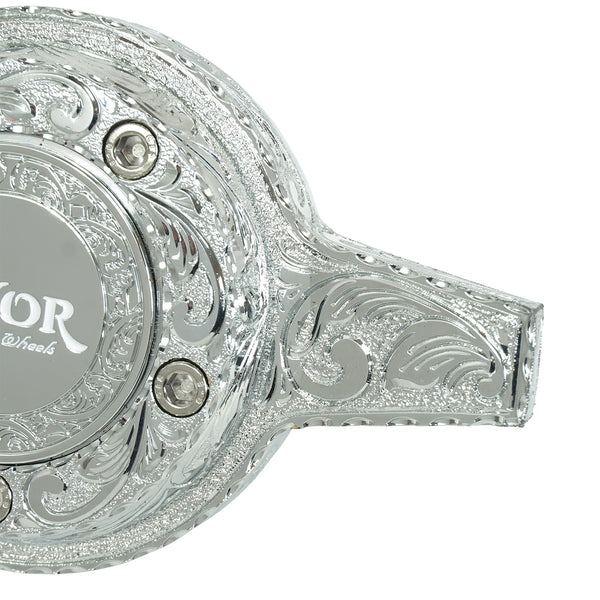 ENGRAVED 2 BAR KNOCK OFF CHROME LUXOR WIRE WHEELS | LUXOR WIRE WHEELS