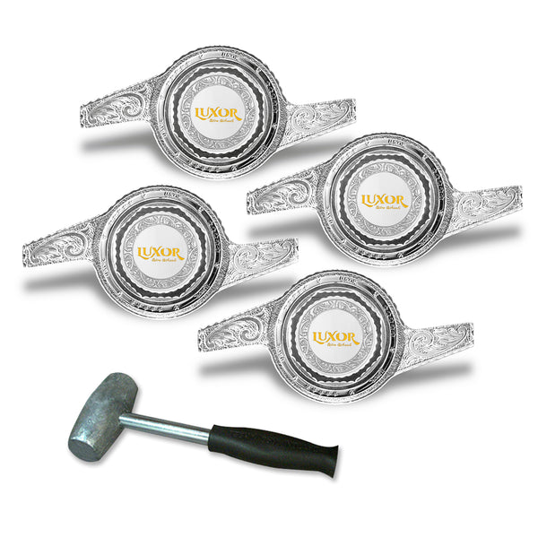 4PC Engraved 2 Bar Supa Swept Knock Off Chrome Free Hammer