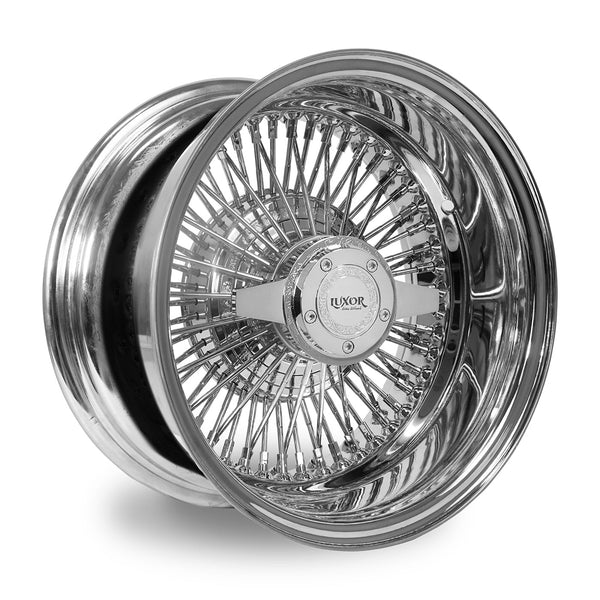 4PC SET 14x7 72 Spoke Straight Reverse Chrome SHOWTIME