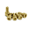 Knock Off Cap Bolts Gold 5pc