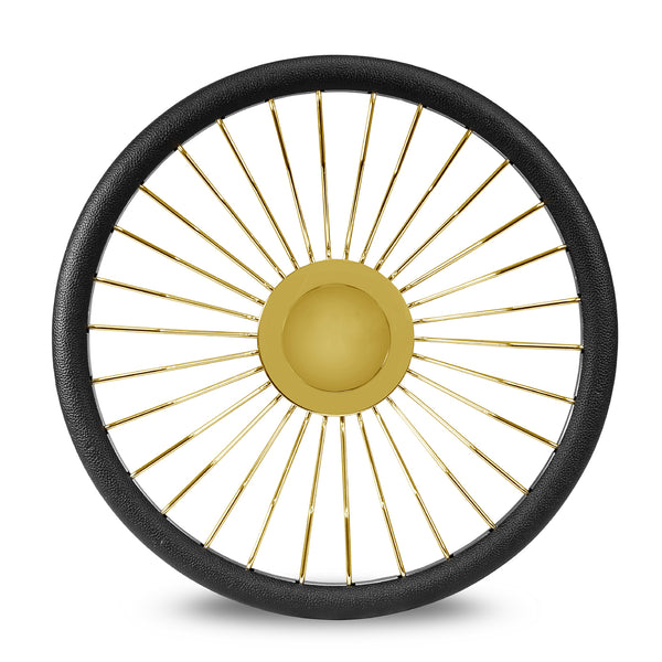 [SALE] 30 Curved Spokes Steering Wheel Gold