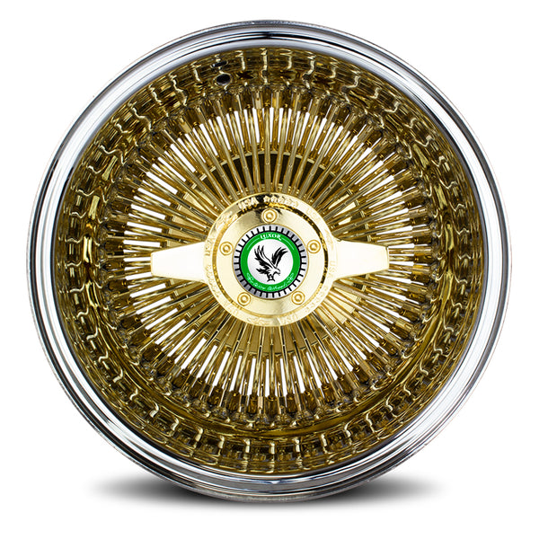 100 Spoke Straight Lace Green Emblem