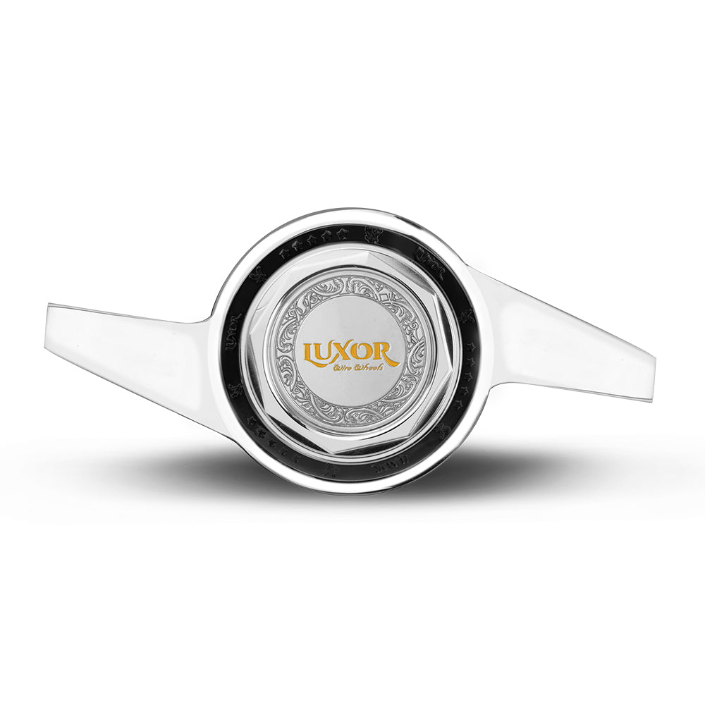 2 Bar Chrome Dome Smooth Knock-Off Spinners – For Lowrider Wire Wheel Rims – Unbranded, China Made